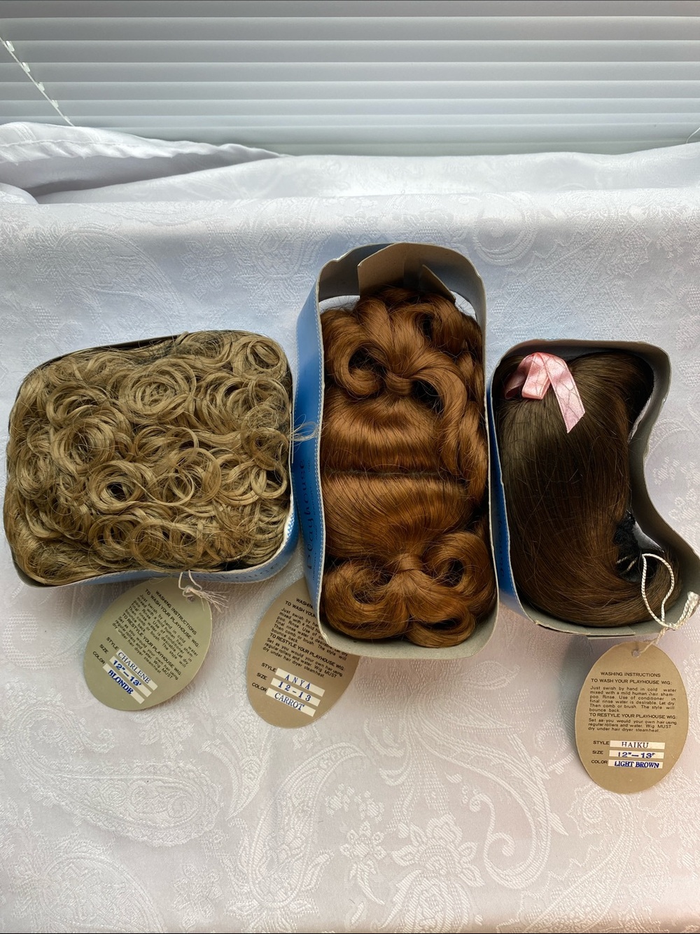 Vintage Playhouse Doll Wig Lot of 3 – Charlene Anya Haiku Size 12"-13" NIP